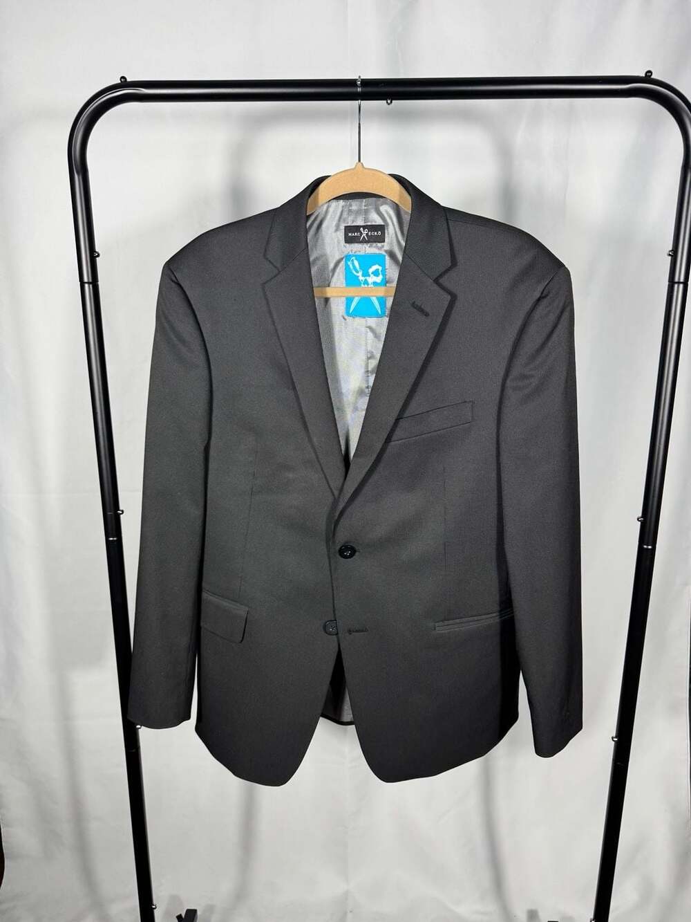Marc Ecko Men's Black Two-Button Suit Blazer Jacket Size 40S